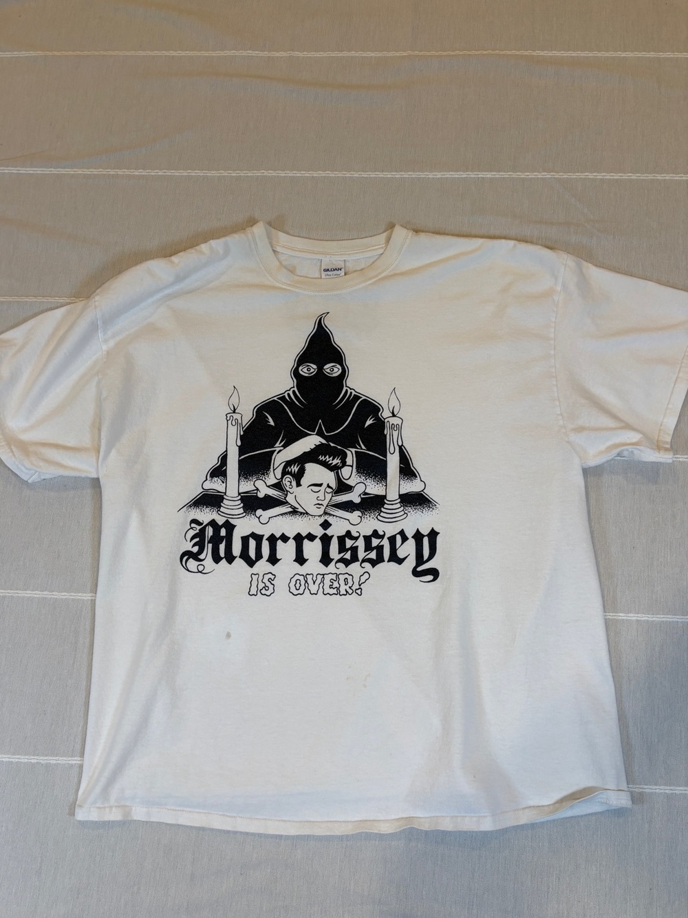 Morrissey Is Over Graphic T-Shirt - YYYs Band Merch - 2XL White